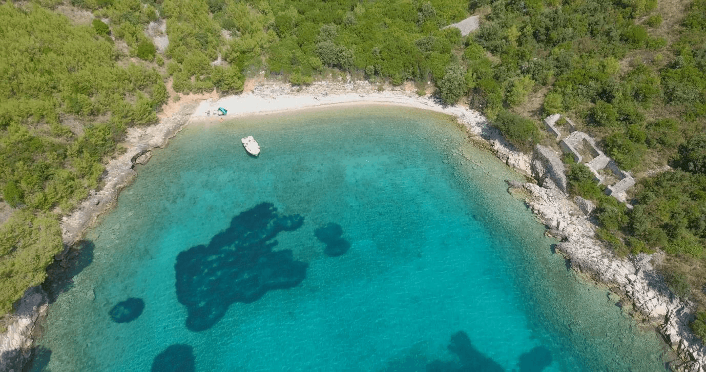 Santo Resort site at Mrtinovik Bay, Sućuraj, with 760 meters of private Adriatic shoreline.